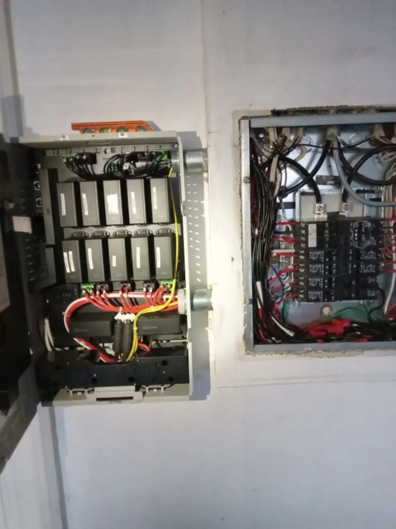 Electrical panel upgrade completed for Security Camera Wiring in Eudora